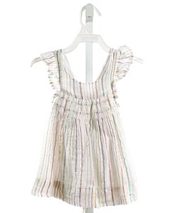 RO'S GARDEN  MULTI-COLOR  STRIPED SMOCKED DRESS