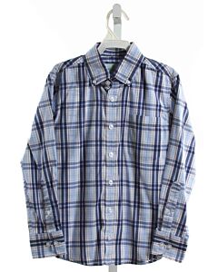 CLASS CLUB  BLUE  PLAID  DRESS SHIRT