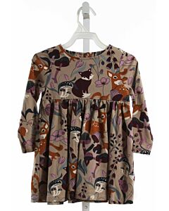 POLARN O. PYRET  BROWN  PRINT  KNIT DRESS