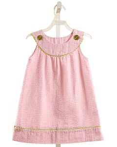 J. KHAKI  PINK SEERSUCKER STRIPED  DRESS