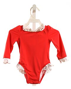 THE BEAUFORT BONNET COMPANY  RED    1-PIECE SWIMSUIT WITH EYELET TRIM