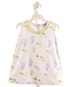 ISHTEX  WHITE  PRINT  SLEEVELESS SHIRT