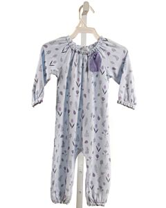 FEATHER BABY  LT BLUE  FLORAL  KNIT ROMPER WITH BOW