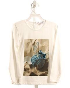 MAGIL  WHITE   PRINTED DESIGN T-SHIRT WITH BOW