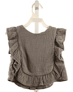 ZARA  GRAY    SLEEVELESS SHIRT WITH RUFFLE
