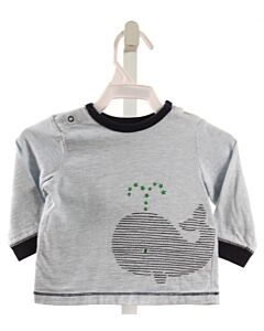 LITTLE ME  LT BLUE   EMBROIDERED KNIT LS SHIRT