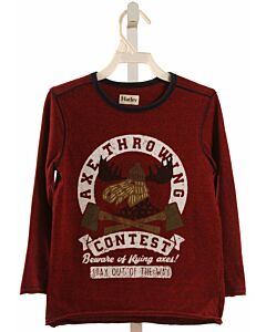 HATLEY  MAROON   PRINTED DESIGN T-SHIRT
