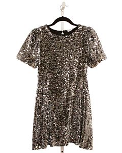 ZARA  SILVER   SEQUINED PARTY DRESS