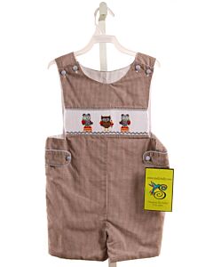 STELLYBELLY  BROWN  GINGHAM SMOCKED JON JON