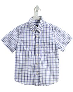 E-LAND  BLUE  WINDOWPANE  DRESS SHIRT