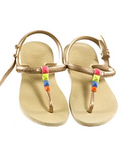 HAVAIANAS GOLD SANDALS  *EUC SIZE TODDLER 10