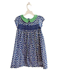 MINI BODEN  BLUE  FLORAL SMOCKED DRESS