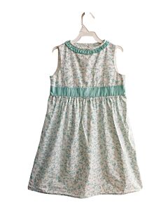 TWO GIRLS AND A BOY  LT BLUE  FLORAL  DRESS WITH RUFFLE