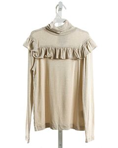 THE MIDDLE DAUGHTER  GOLD    KNIT LS SHIRT WITH RUFFLE