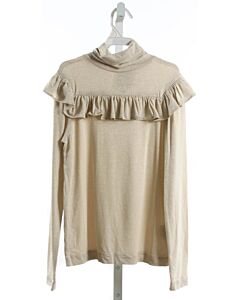 THE MIDDLE DAUGHTER  GOLD    KNIT LS SHIRT WITH RUFFLE