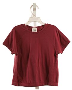 ATHLETA GIRL  MAROON    KNIT SS SHIRT