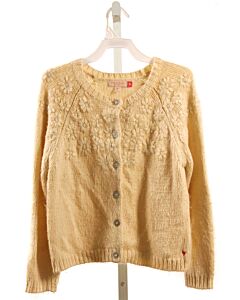 PINK CHICKEN  IVORY  FLORAL EMBROIDERED CARDIGAN