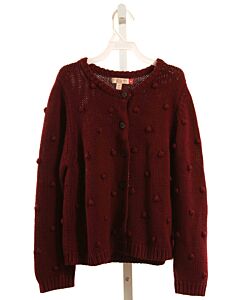 PINK CHICKEN  MAROON SWISS DOT   CARDIGAN