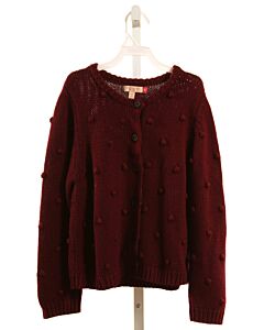 PINK CHICKEN  MAROON SWISS DOT   CARDIGAN