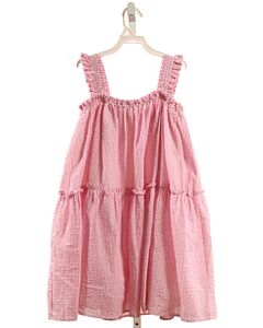 MARLO  PINK SEERSUCKER STRIPED  DRESS