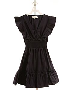 MOLLY BRACKEN  BLACK   SMOCKED DRESS