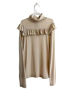 THE MIDDLE DAUGHTER  GOLD    KNIT LS SHIRT WITH RUFFLE