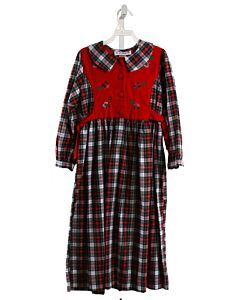 SIMI BABY  MULTI-COLOR  PLAID APPLIQUED DRESS