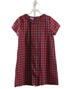 BELLA BLISS  RED  PLAID  DRESS WITH RIC RAC