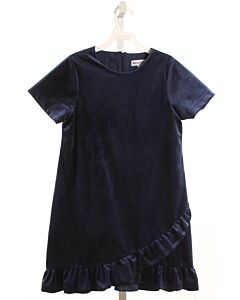 MARIA CASERO  NAVY VELVET   PARTY DRESS WITH RUFFLE