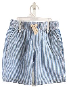 LANDS' END KIDS  BLUE SEERSUCKER STRIPED  SHORTS