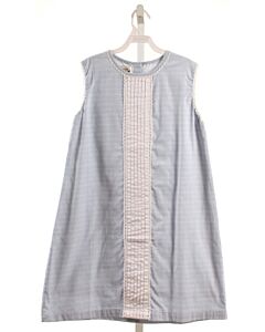 THE OAKS APPAREL   LT BLUE    DRESS WITH LACE TRIM