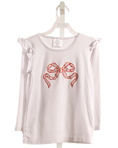 MARY & GRACE  WHITE   APPLIQUED KNIT LS SHIRT