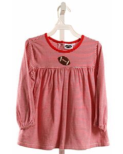 PBJ  RED  STRIPED APPLIQUED KNIT LS SHIRT