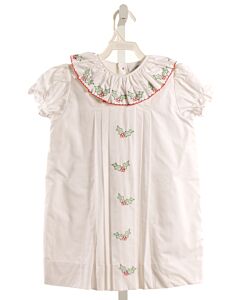 THE PROPER PEONY  WHITE   EMBROIDERED DRESS WITH PICOT STITCHING