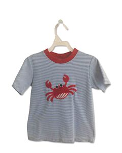 ZUCCINI  BLUE  STRIPED  KNIT SS SHIRT