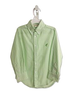 THE BEAUFORT BONNET COMPANY  GREEN  GINGHAM  DRESS SHIRT
