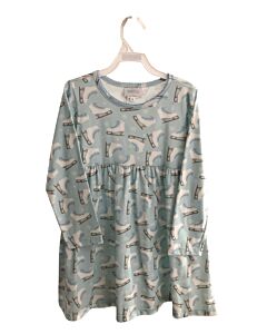 JAMES & LOTTIE  BLUE    KNIT DRESS WITH PICOT STITCHING