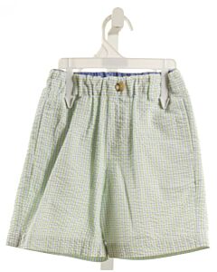 J. BAILEY  LT GREEN SEERSUCKER PLAID  SHORTS