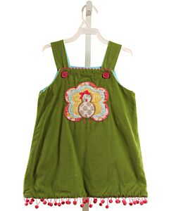 SHRIMP & GRITS  GREEN CORDUROY  APPLIQUED DRESS