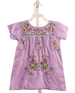 SMOCKED THREADS CECIL & LOU  LAVENDER  FLORAL EMBROIDERED DRESS