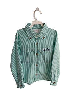 PRODOH  MINT SEERSUCKER STRIPED  DRESS SHIRT