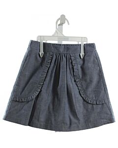 STITCHY FISH  CHAMBRAY    SKIRT WITH RUFFLE