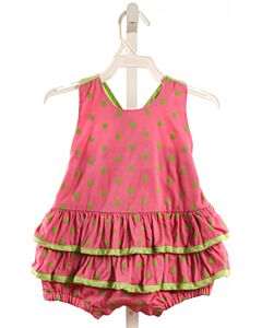 JACK & TEDDY  HOT PINK  POLKA DOT  BUBBLE WITH RUFFLE