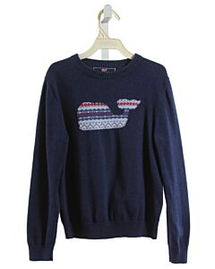 VINEYARD VINES  NAVY    KNIT LS SHIRT