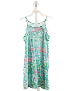 LILLY PULITZER  GREEN    KNIT DRESS WITH RUFFLE