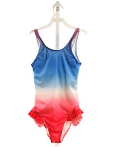LOLA + THE BOYS  MULTI-COLOR    1-PIECE SWIMSUIT WITH RUFFLE