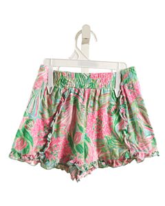 LILLY PULITZER  GREEN  FLORAL  SHORTS WITH RUFFLE