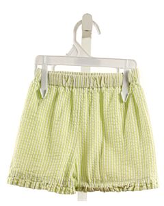 NO TAG  LIME GREEN  STRIPED  SHORTS WITH RUFFLE