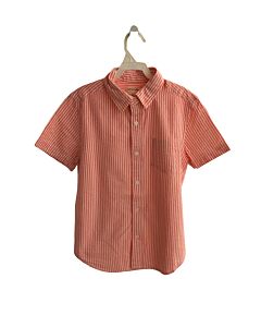 CREWCUTS  ORANGE SEERSUCKER STRIPED  DRESS SHIRT