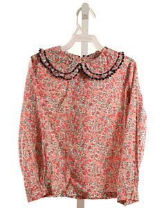 KATE & LIBBY  MULTI-COLOR  FLORAL  DRESS SHIRT WITH RIC RAC